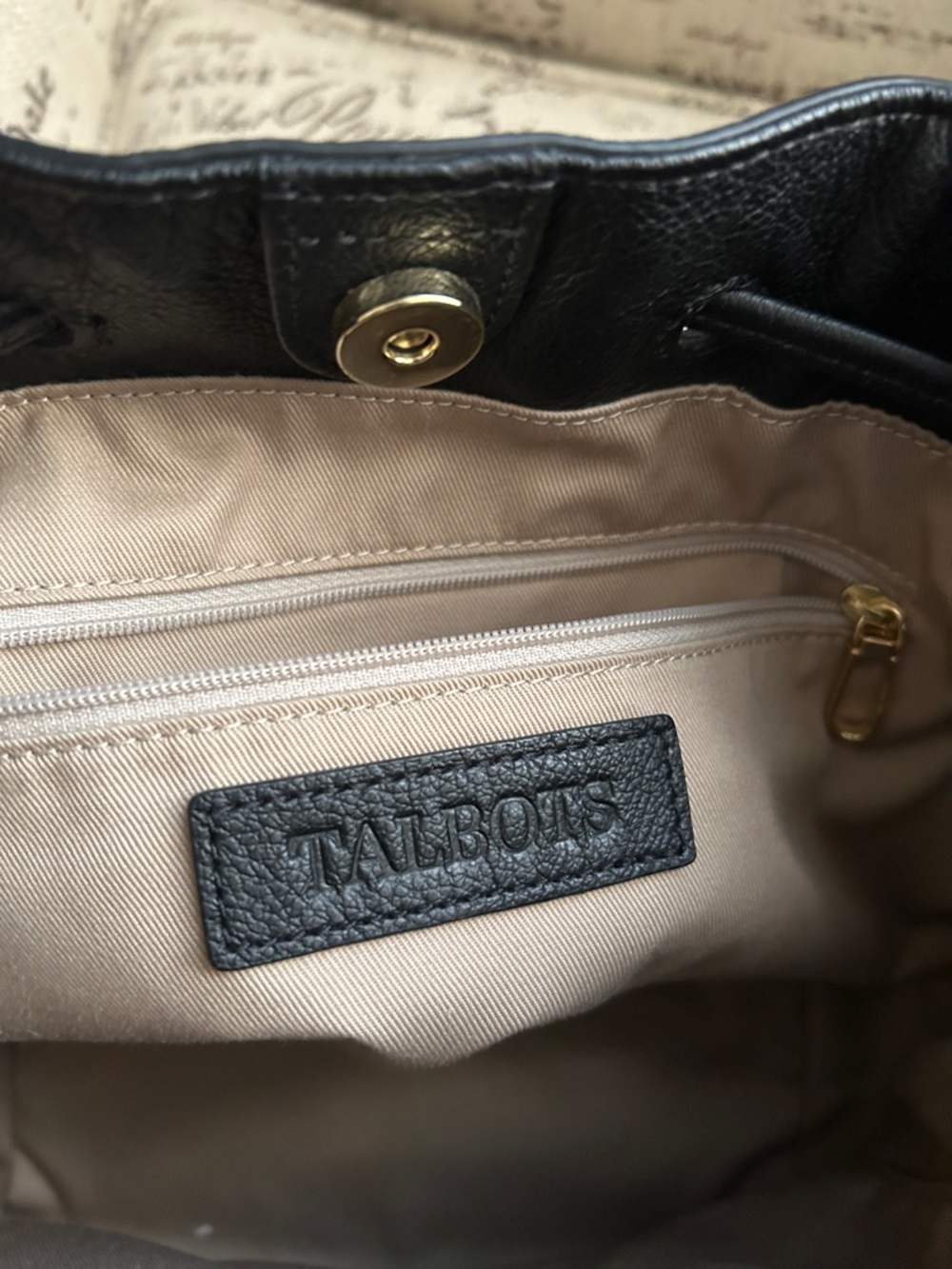 Talbots leather bucket bag - Picture 3 of 5